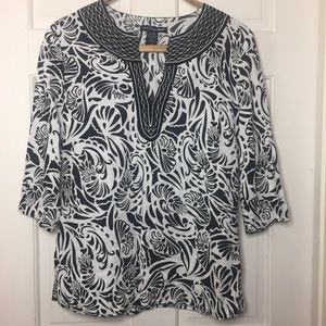 Saint Tropez West | Linen and Rayon Top. Size M